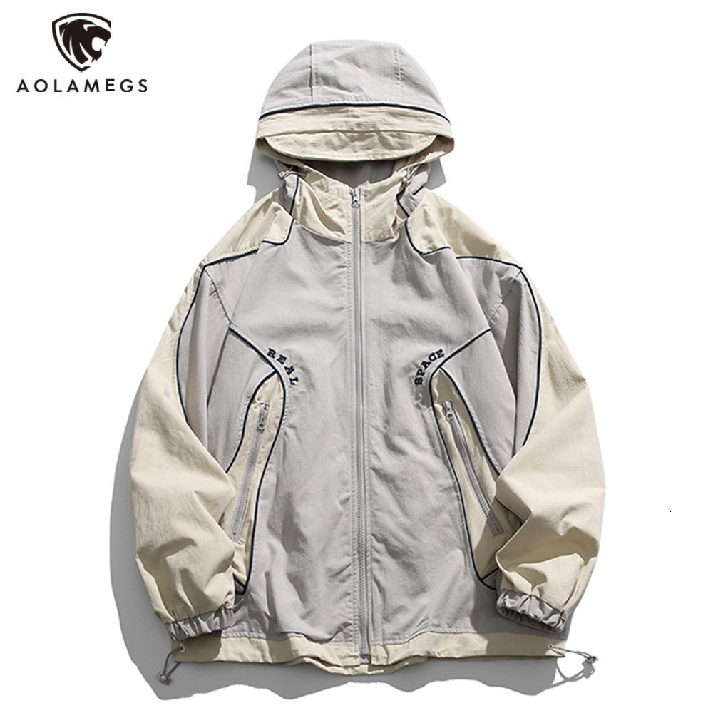Mens Jackets Streetwear Cargo Jacket Splicing Hooded Outdoor Casual Hip Hop Spring Harajuku Coat Punk Style High Street Outwear 230809