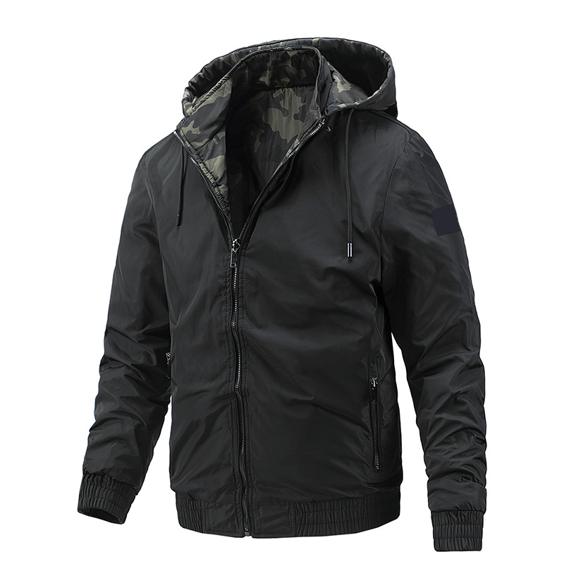 2023 Mode nouvelle veste Hommes décontracté à capuche double face veste veste transfrontalière simple veste de baseball décontracté manteau de mo