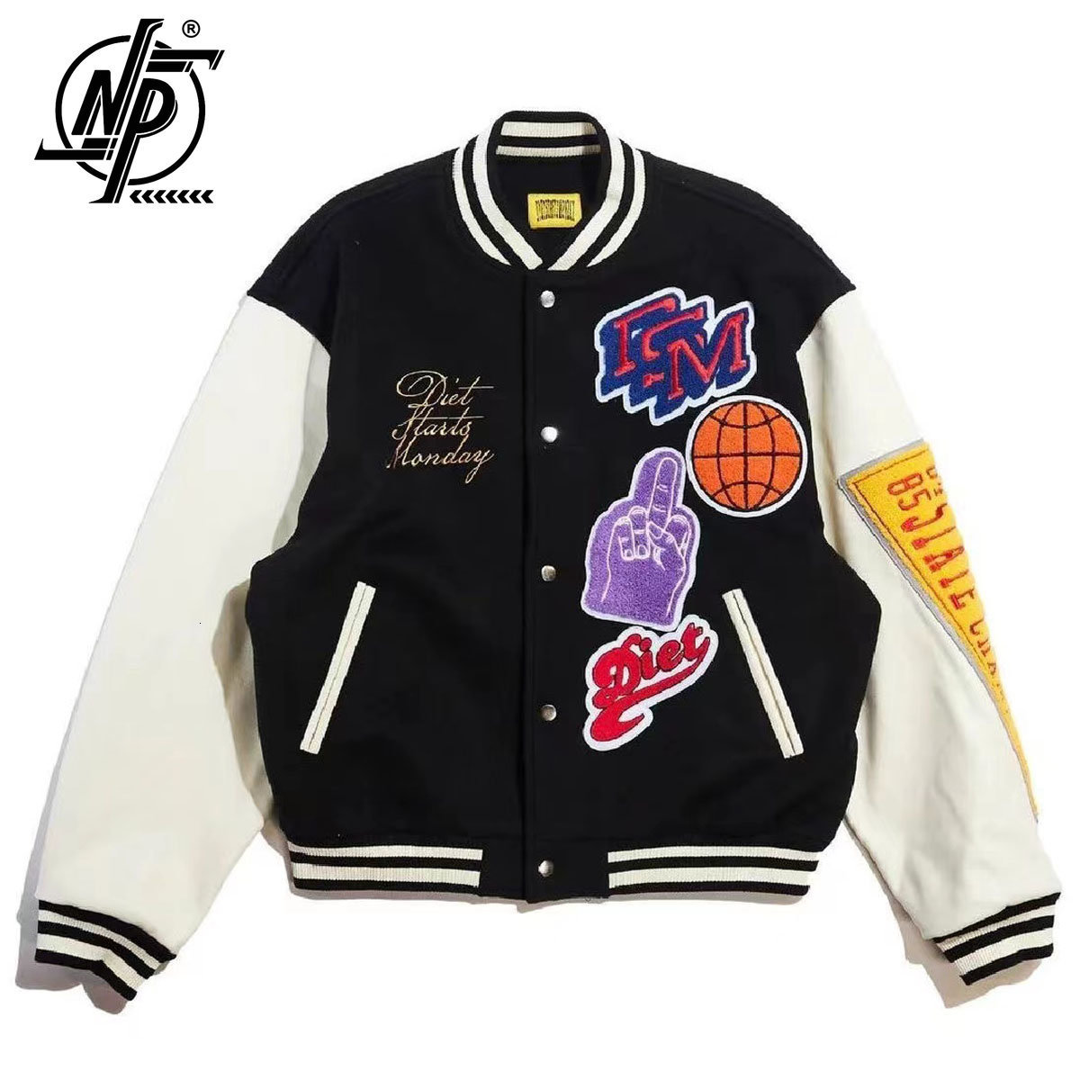 Mens Jackets HighQuality Hip Hop Varsity Men Women Letter Embroidery Flocking Bomber Jacket Harajuku Coats Baseball Outwear 230809