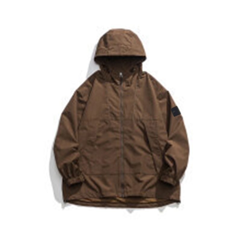 2023 Plain new jacket with hooded storm jacket men's fashion spring outdoor leisure tooling luxury jacket youth jacket simple stone coat