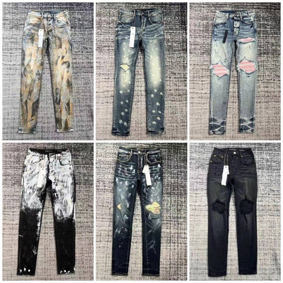 Designer Jeans Mens Denim Trousers Fashion Pants High-end Quality Straight Design Retro Streetwear Casual Sweatpants Purple Jeans Joggers Pant Wa-image-893132890