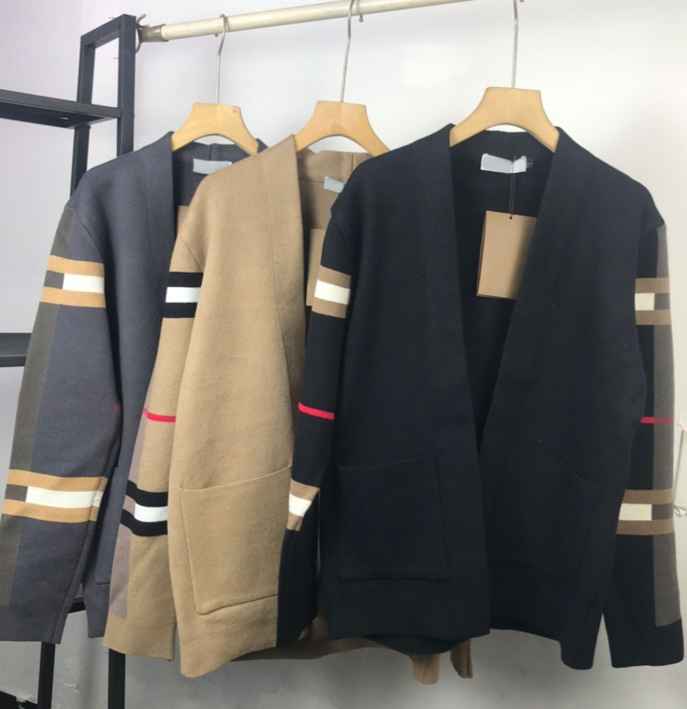 Sweaters Designer Jacket Womens Classic Knitted Stripe Cardigan Coat Sweater Fashion Autumn Couple Sweatshirt Large Size M-4XL