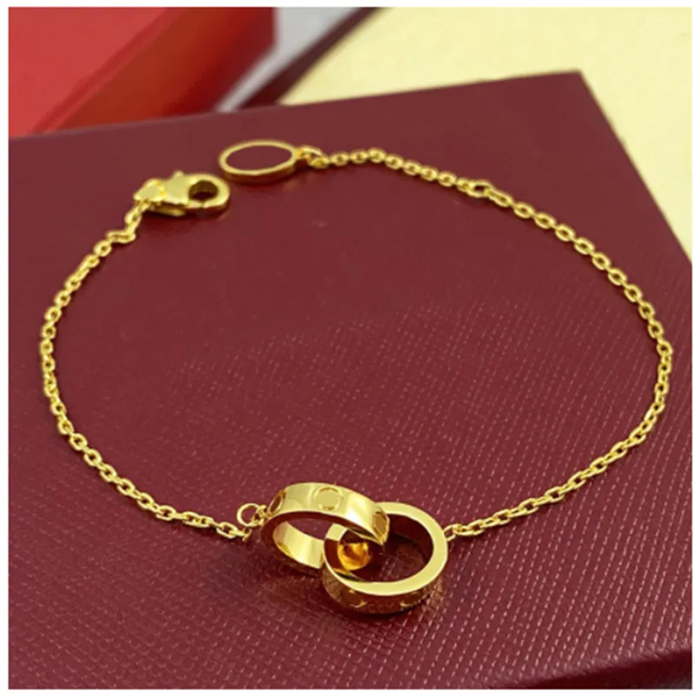 Bracelets Women Bangle Wristband Cuff Chain Designer Letter Jewelry Crystal 18K Gold Plated Stainless steel Wedding Lovers Gift Bracelet M2216