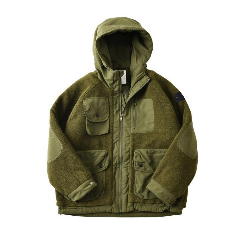 Luxury designer coat Men's hooded Embroidered badge Design coat Couple model Men's hardshell jacket Warm standing collar stone clothing