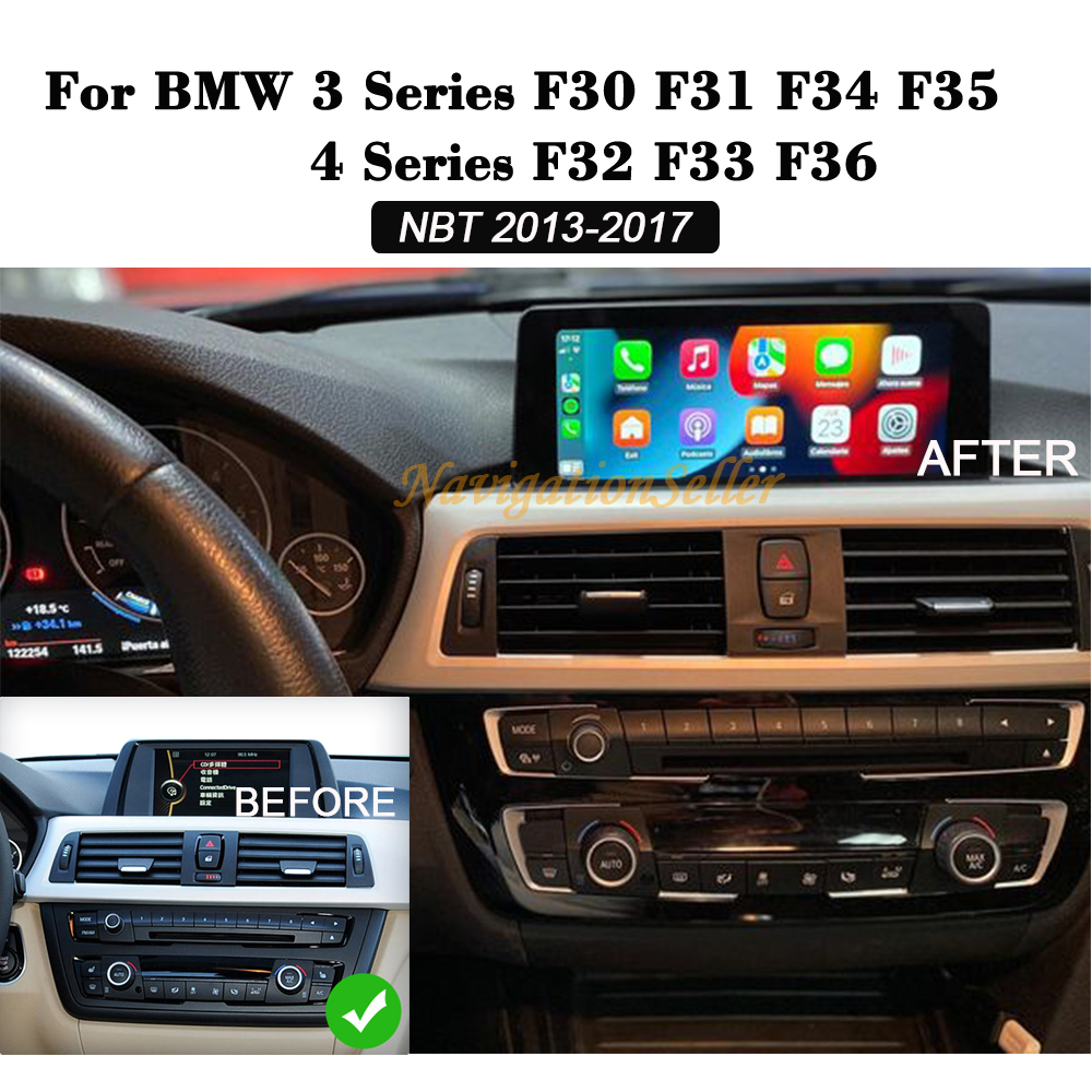 Android13 Apple CarPlay for BMW 3 Series F30 F31 F34 F35 4 Series F32 F33 F36 2013-2016 Touch Screen Upgrade Radio Navigation Android Auto Retrof-image-700765144
