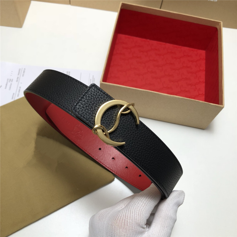 Designer Belts High-end Men's Double-sided Cowhide Buckle 3.5cm Wide Jeans Belt Boutique Belt-image-985970480