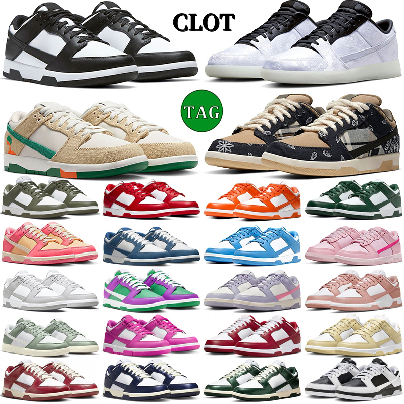 With Box Low Black White Panda Running Shoes Men Women Jarritos Grey Fog Varsity Green UNC Unversity Red Desert Berry Syracuse Trainer Sporst Sneake