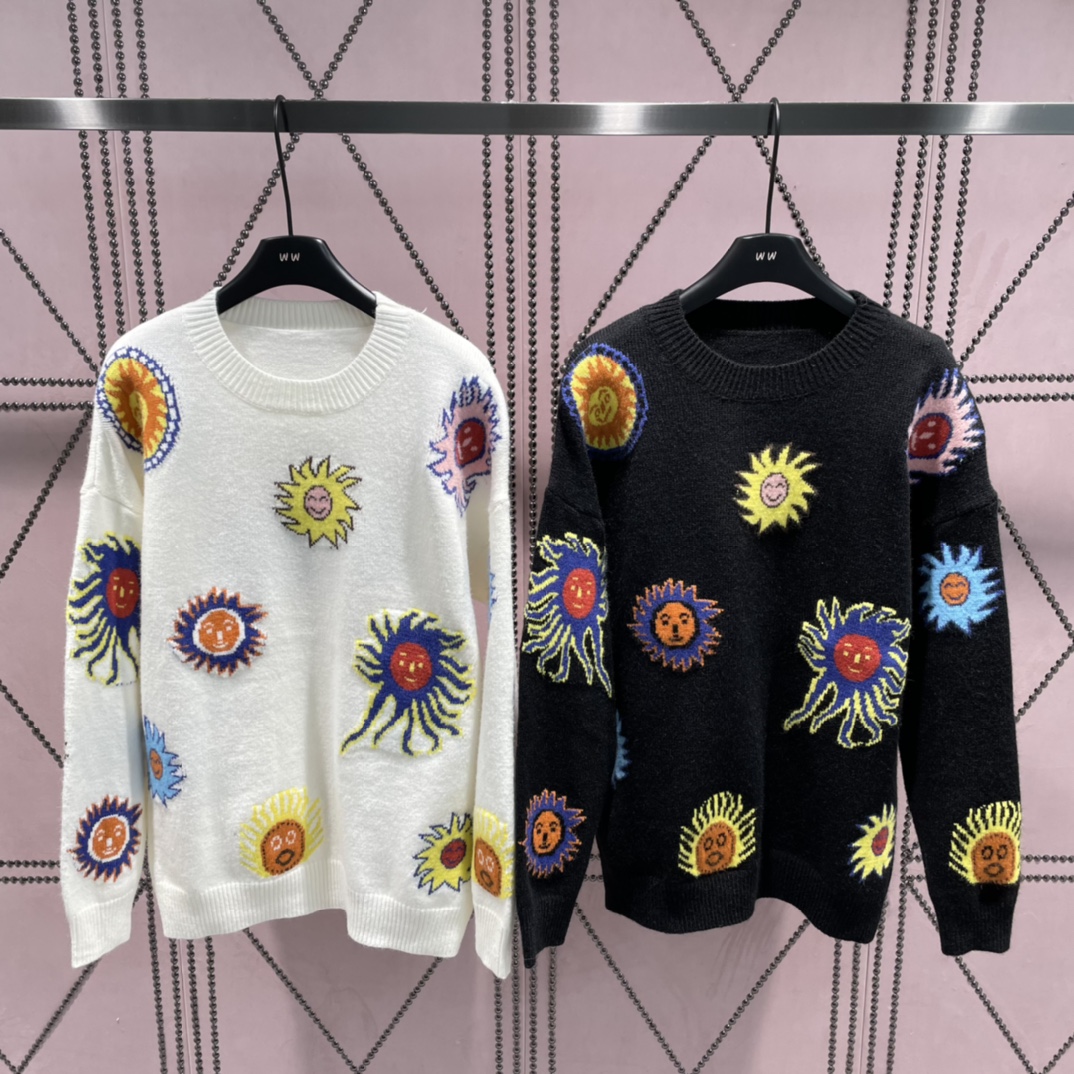 Womens Sweaters Designer Sweatshirts Knitting Round neck V neck Stylist trendy clothing Autumn winter Sweatshirt pullover Sweater top-image-893869295
