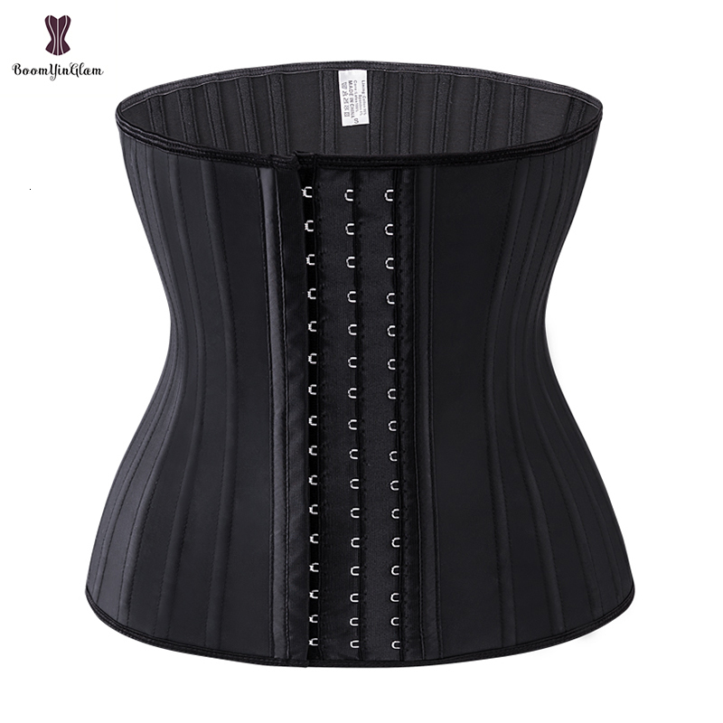 Waist Tummy Shaper Black Cream 3 Hook And Eye 25 Steel Booned Latex Waist Trainer Fajas Girdle Sashes Waistband Plus Size Underwear Corselet Women 2