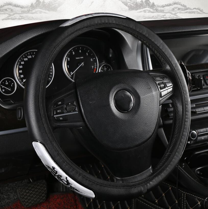 Car accessory handle cover is fashionable, elastic, and has no inner ring. The steering wheel handle can be used all year round. Multi color leather