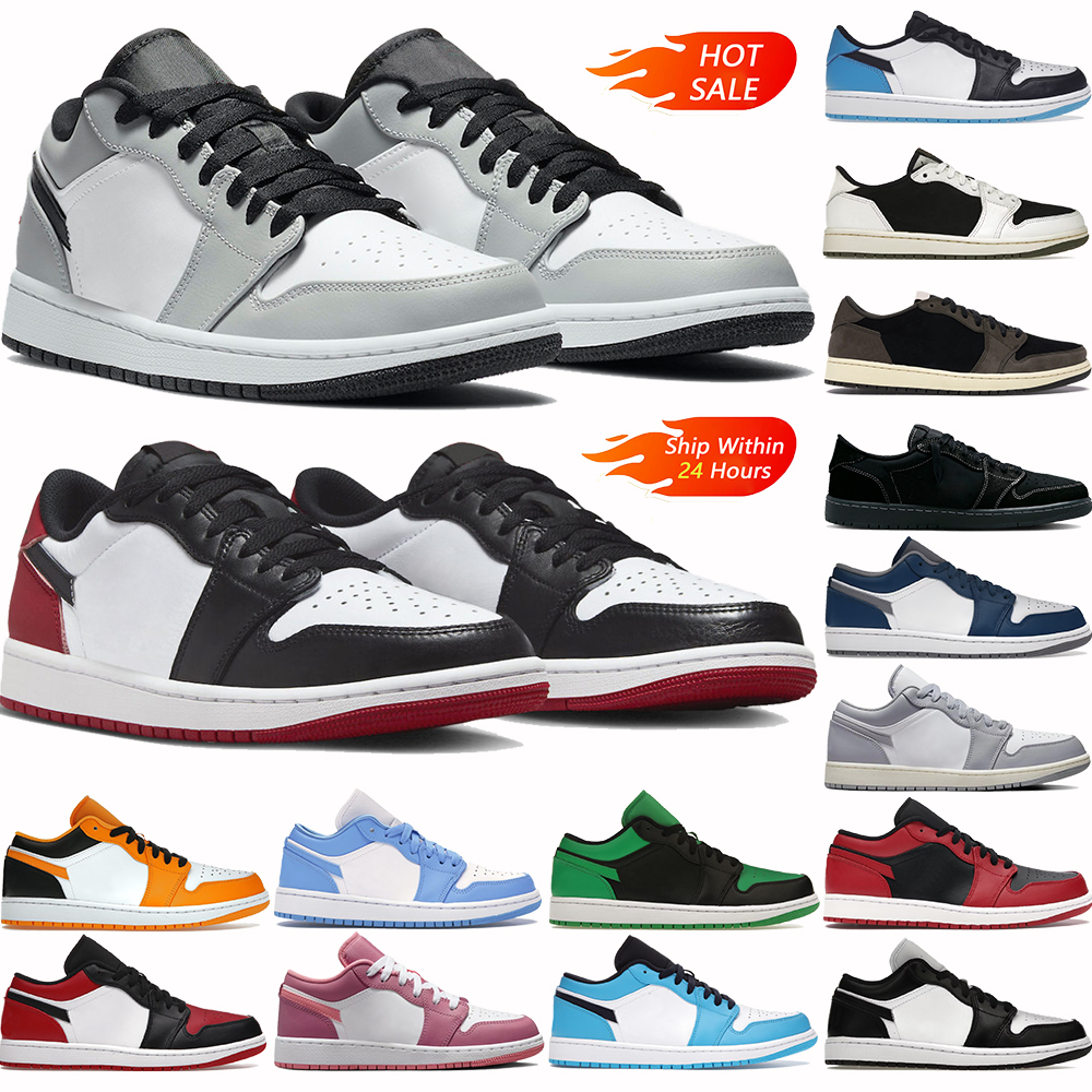 Jumpman 1 low basketball shoes 1s black toe Phantom OG Medium Olive Light Smoke Grey Panda University Blue Mocha Concord Patent Lucky Green mens wom