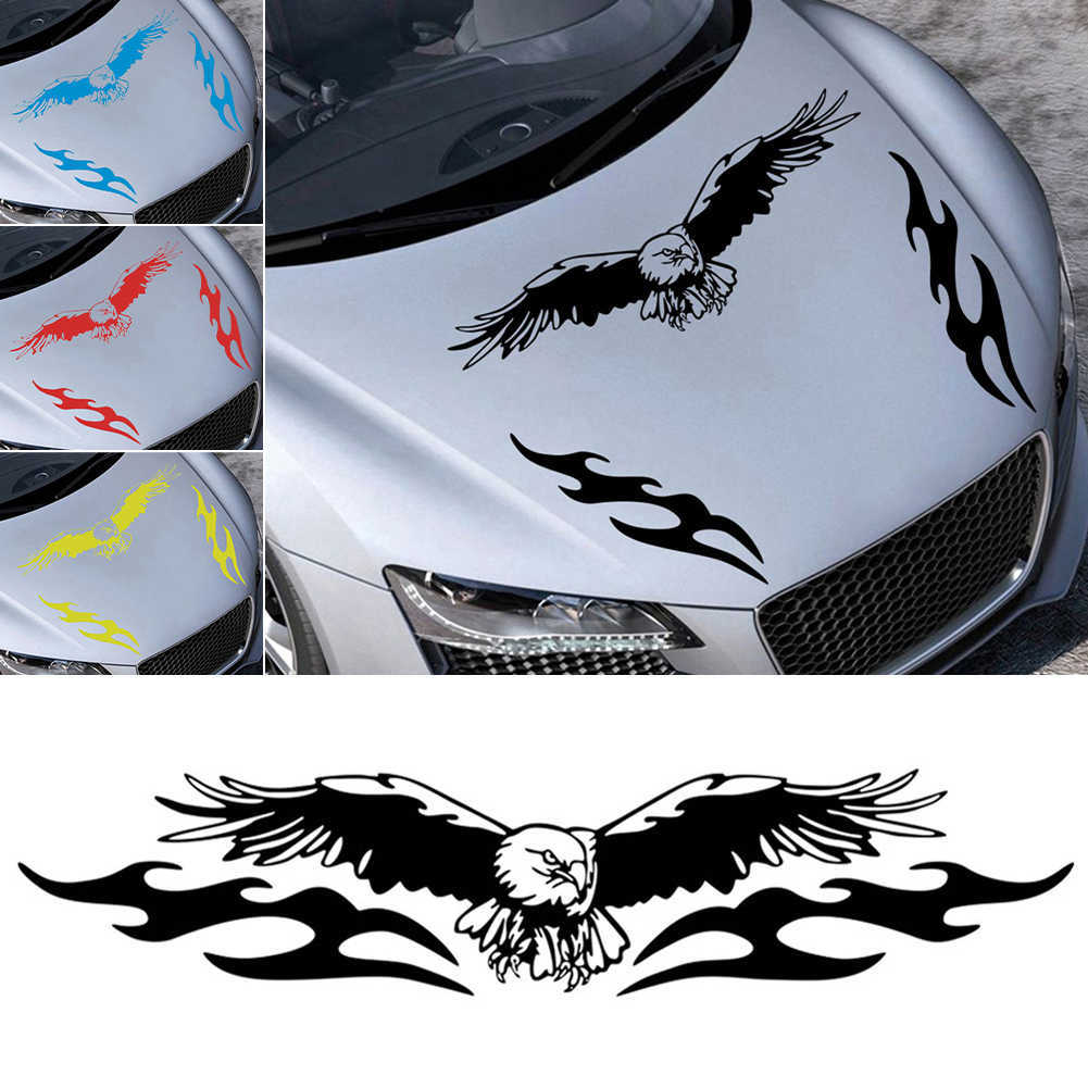 Stickers 3pcs The Eagle Fire Totems Sticker Fashion Sports Car Racing Stripes Cover Diy Modelling Hood Vinyl Decals Accessories R230812-image-894227295