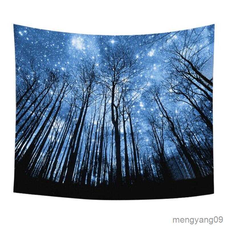 Tapestries Home decoration starry print tapestry forest tapestry fabric wall hanging decoration mural background fabric tapiz L260524-image-894497866