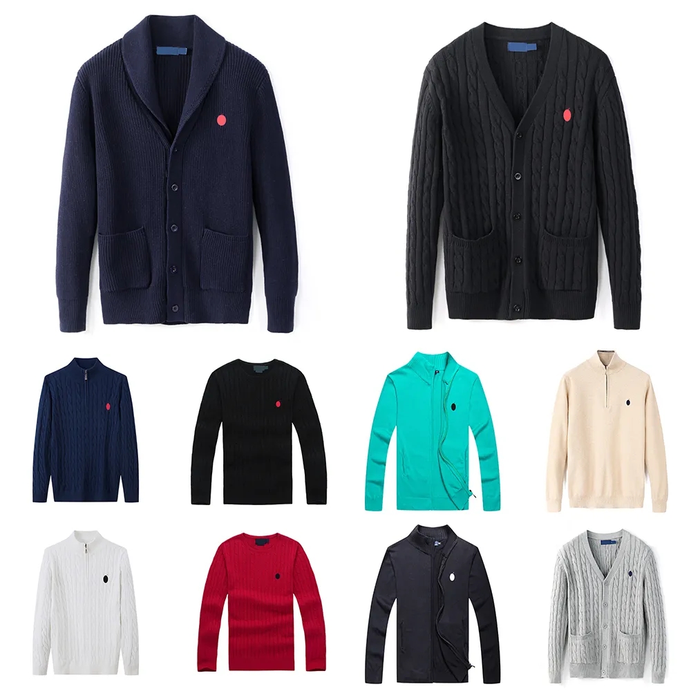 High Quality Mens Round Neck and V-Neck Sweater Designer Luxury Ralphs Polos Classic Coat Fashion Rl Pony Logo Embroidered Knit Fabric Laurens Bu