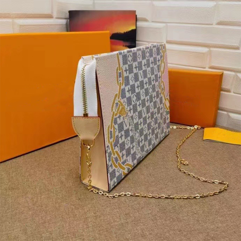 Designer Fashion luxury Chain Chessboard pattern casual Bags Bag Casual Women Chain underarm bag-image-986405500