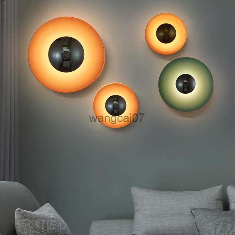 Wall Lamps Modern Round Wall Lamp Living Room Bedside LED Sconce Light Bedroom Loft Nordic Laos Designer Home Decor Wall Lighting KAISHA HKD23081-image-894554252