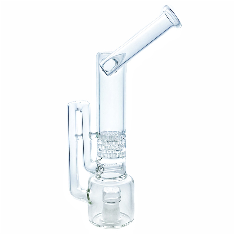 Glass hookah pipe with 4-layer honeycomb perc recycling, creating smooth and rich steam GB-302-image-705809571
