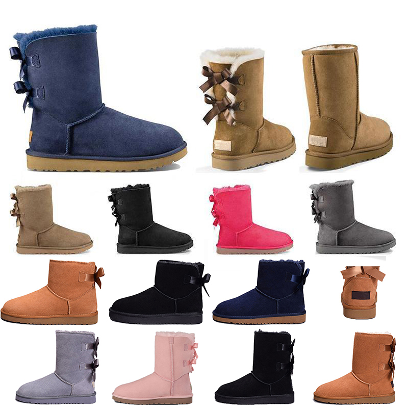 Tazz Uggly Designer Boots Luxury Fashion Women Boot Winter Snow Warm Full fur Leather Ankle Booties Chestnut Black Grey Blue Platform Girls Sneak-image-889248663