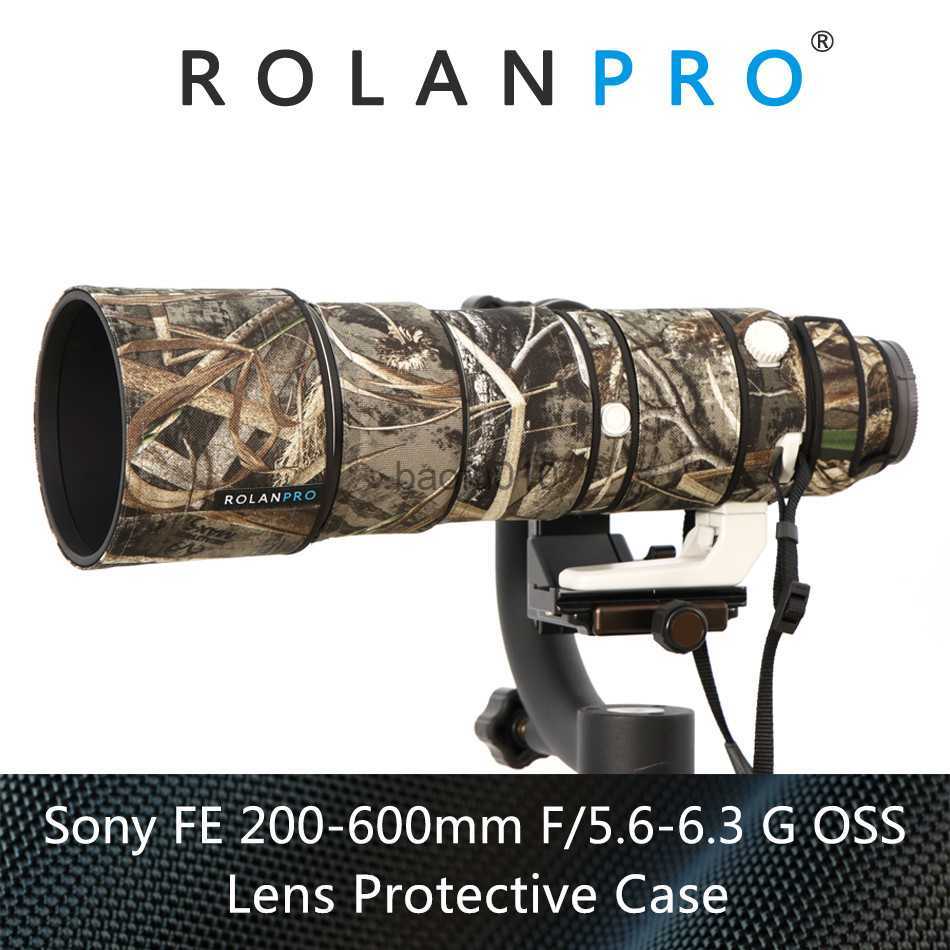 Camera bag accessories ROLANPRO Lens Camouflage Coat Rain Cover for FE 200-600mm F5.6-6.3 G OSS Lens Protective Case Nylon Waterproof Lens Coat S-image-895278724