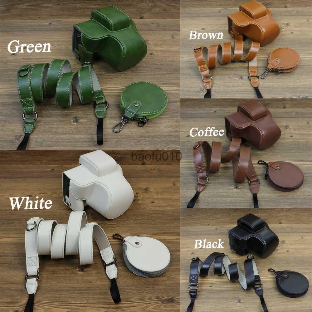 Camera bag accessories Luxury PU Leather Camera Bag Case Pouch For Canon EOS R50 18-45mm lens HKD230817-image-895279056