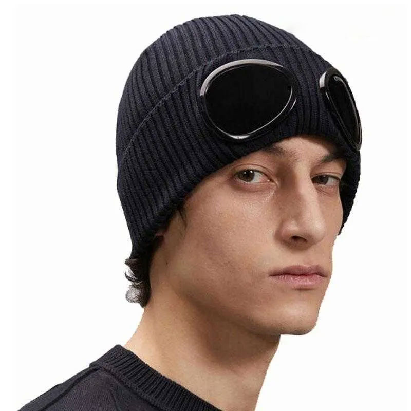 Fashion Knitted Beanie Designer C P Brand Rib Lens Woolen Men's and Women's Blended Hat