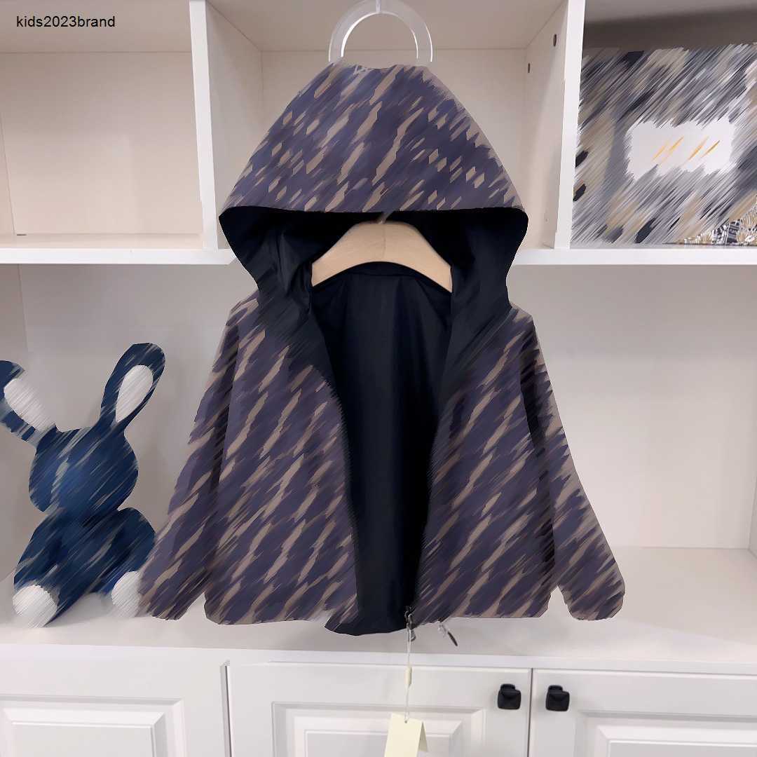 designer baby clothes Kids Coats Child Jacket Size 100-160 CM Double sided outdoor zipper hooded sunscreen clothes June27-image-895299498