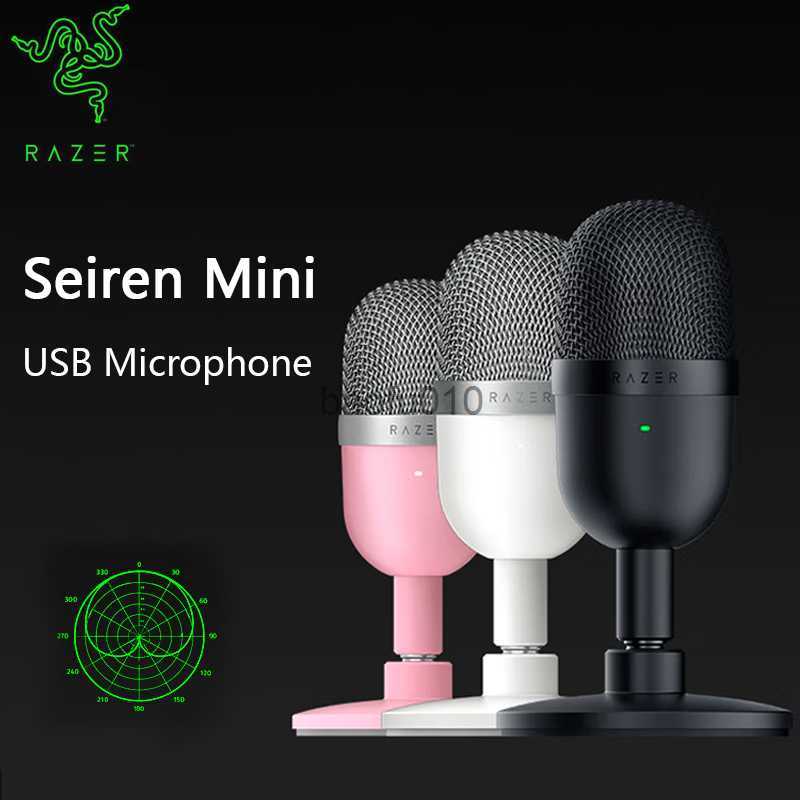 Microphones Razer Seiren Mini USB Condenser Microphone for Streaming Gaming on PC Pro Recording/Precise Supercardioid Pickup Pattern Mic HKD23081-image-895847941