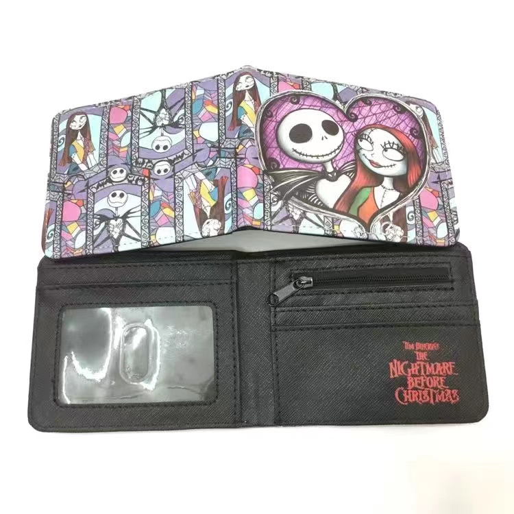High-quality men's animal short wallet skull scalp wallet women's long wallet Halloween gift no box
