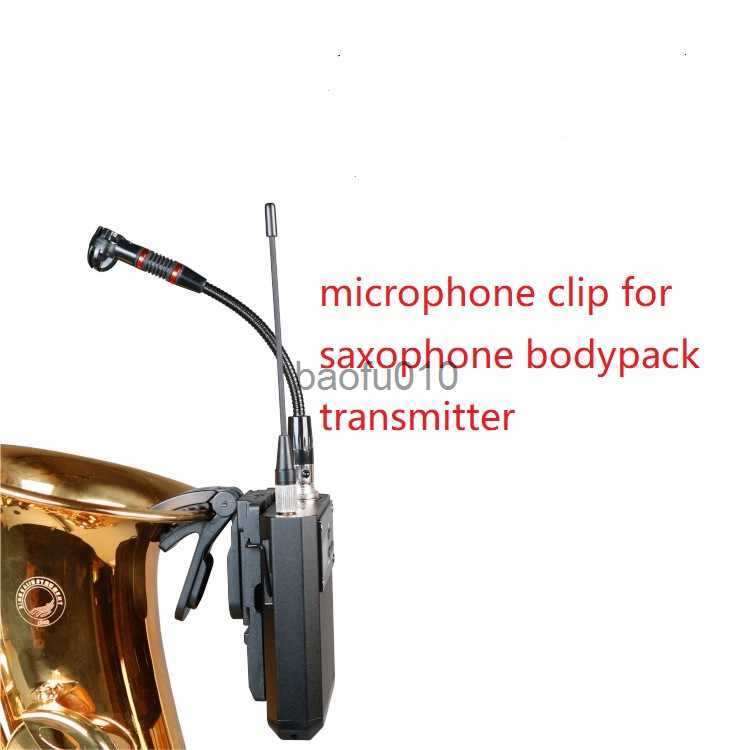 Microphones saxophone microphone clip for wireless bodypack transmitter for musical instrument trumpet clarinet HKD230818-image-895692340