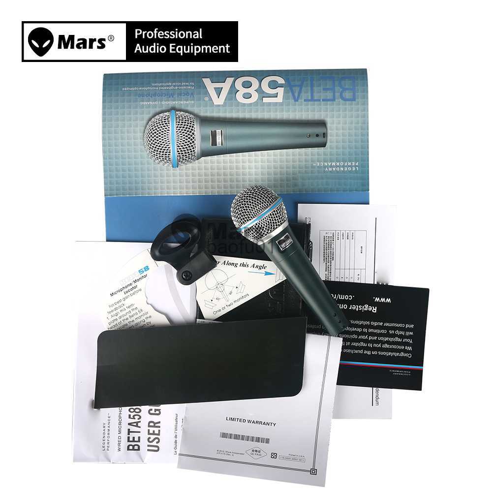 Microphones BETA58 BETA58A Wired Dynamic Microphone Home Studio Recording Handheld Mic Live Performance Podcast HKD230818-image-895698255