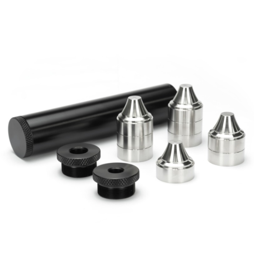 1.45"OD 7"L Fuel Filter Aluminum Tube Radial Skirted Cup Solvent Trap Stainless Steel Cups with 1/2-28 5/8-24 End Caps For Napa 4003 Wix 2