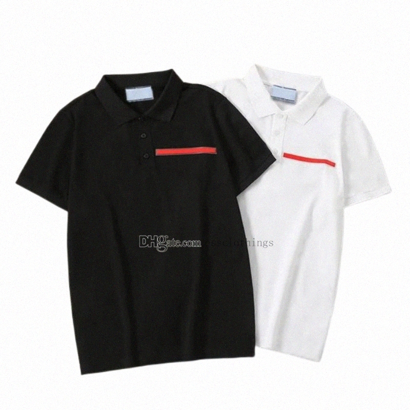 Mens T-shirts designer summer prada men shirt top short sleeve breathable solid color clothes men loose T-shirt Asian size S-XXL pradas
