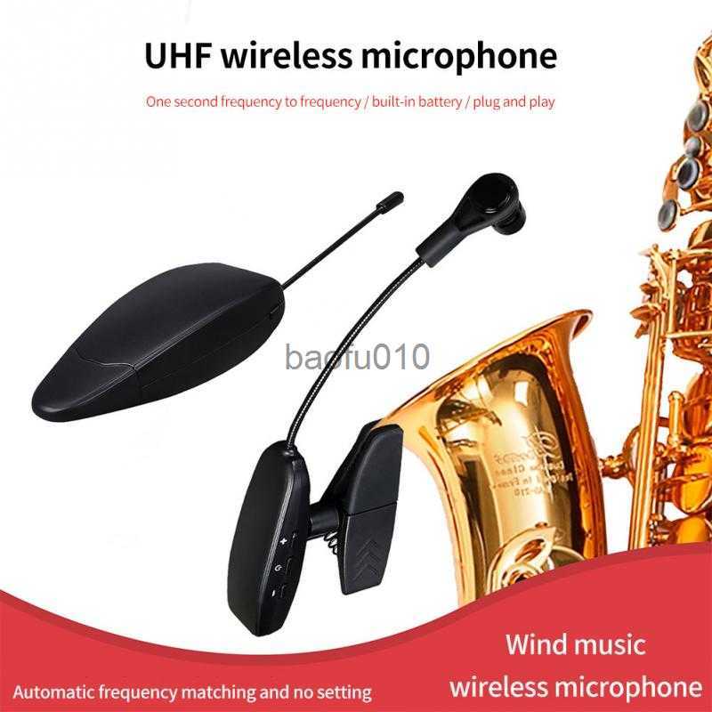 Microphones Saxophone Wireless Microphone Receiver Transmitter Orchestra Trumpet Saxo Condenser Portable Gooseneck Mic HKD230818-image-895698971