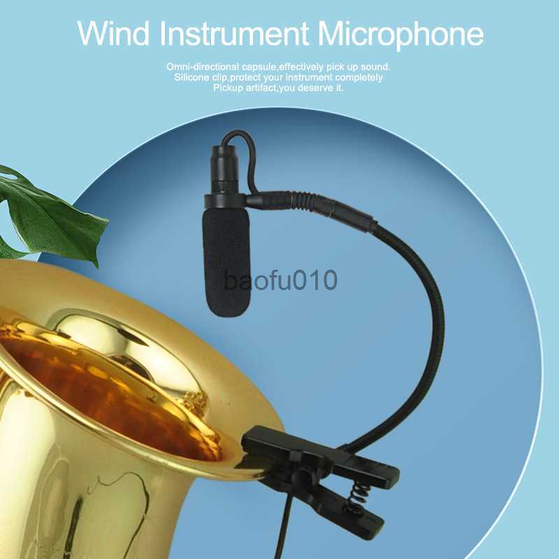 Microphones Saxophone Omnidirectional Microphone for Music Instrument Mini Portable Wired Sax Mic 3 PIN 4 PIN XLR 3.5mm Plug Condenser IM-20 HKD2-image-895701067