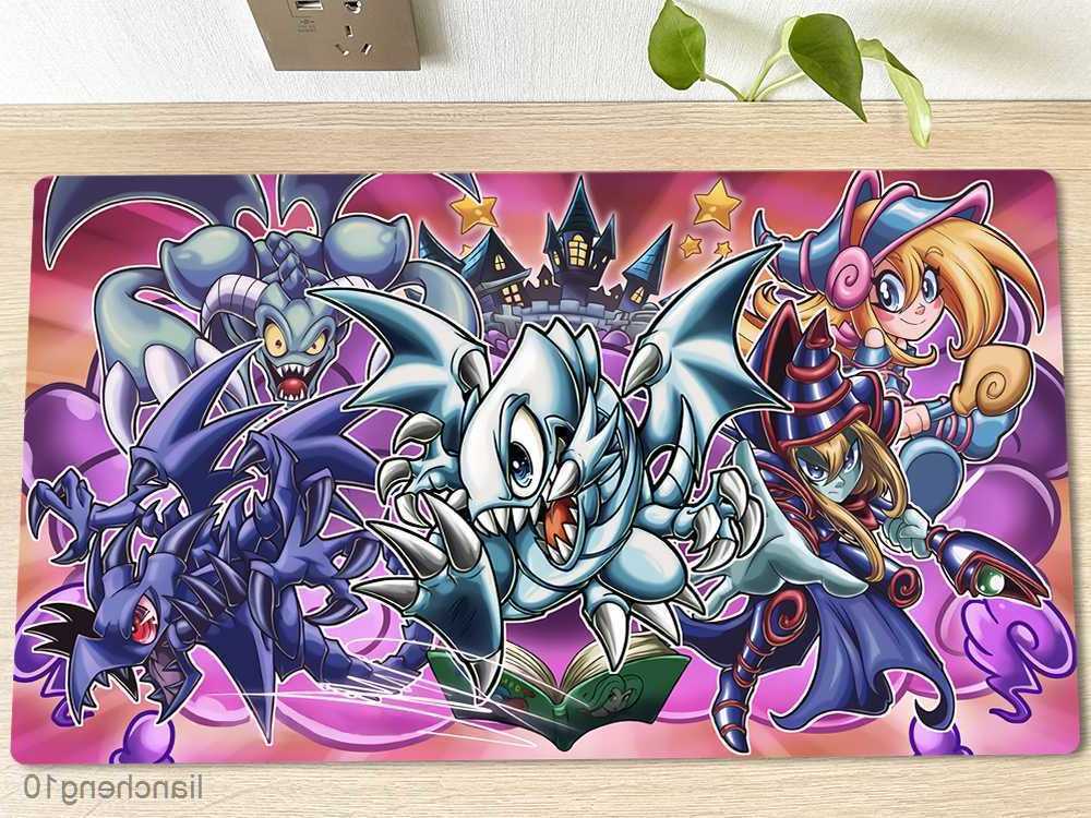Mouse Pads Wrist YuGiOh Playmat Toon Dark Magician Girl Mat Trading Card Game Mat Table Desk Mat Rubber Mousepad Mouse Pad Bag R230818-image-895608931