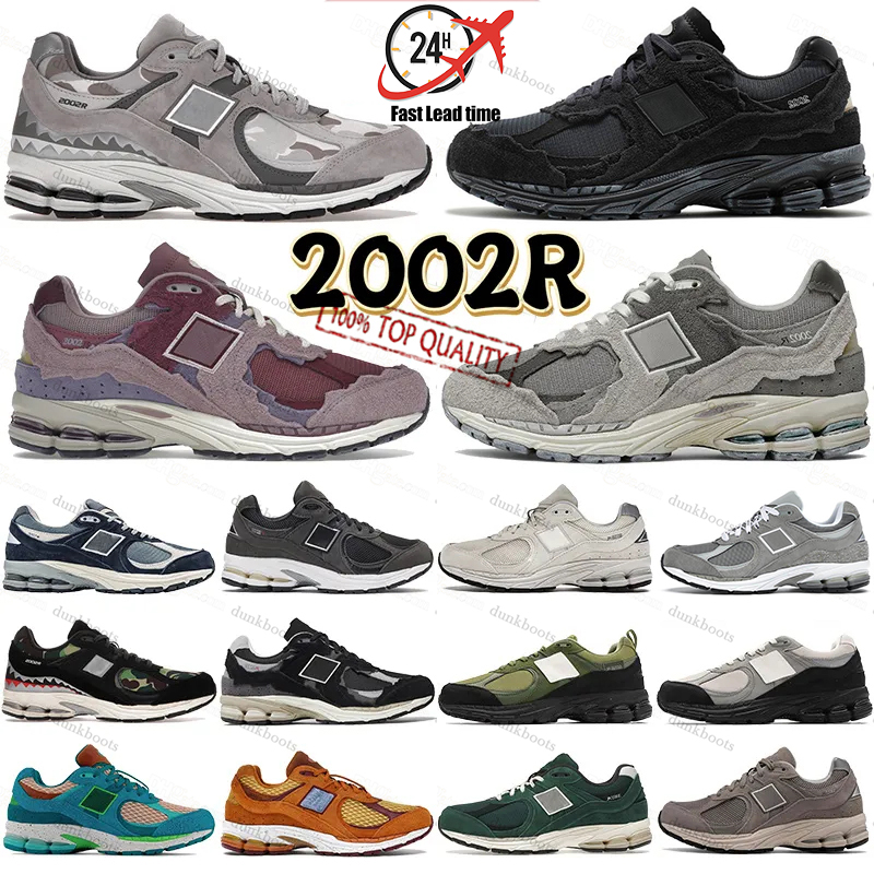 2002r Chaussures de sport baskets femme Protection Pack Phantom noir blanc Gris Marine Rose Violet Encens Daim Rouge Vert Camo Bleu Marine 2002 R