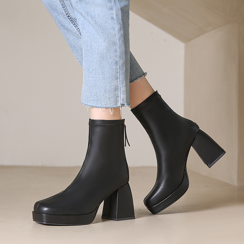 Free Shipping Waterproof New Product Boots Designer Shoes White Women Winter Warm Plush Ankle Booties Front Zipper Non Slip Cotton Padded Outdoor Shoes