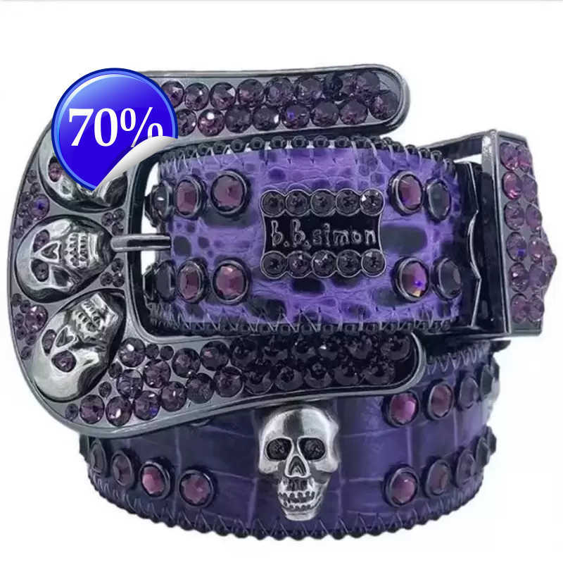 2023 Designer Bb Belt Simon Belts for Men Women Shiny diamond belt Black on Black Blue white multicolour with bling rhinestones as giftl-image-896052297