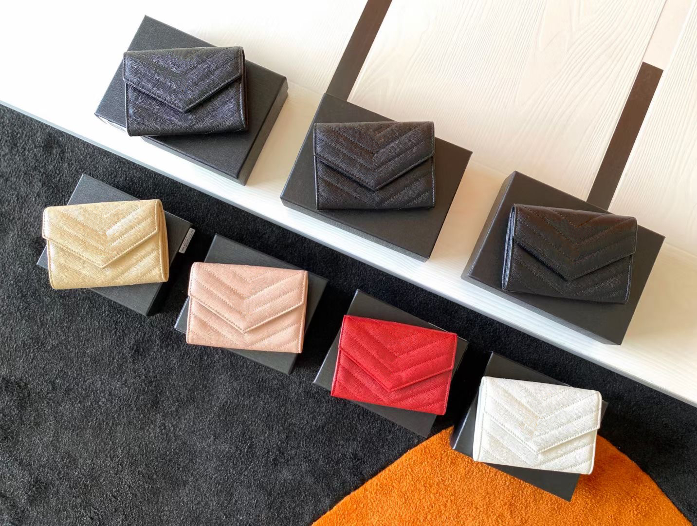 10A super Original quality Real Leather women wallet luxury designer fashion bag credit card cover Mini Key Wallet pocket fashion Card holder lad-image-896059142