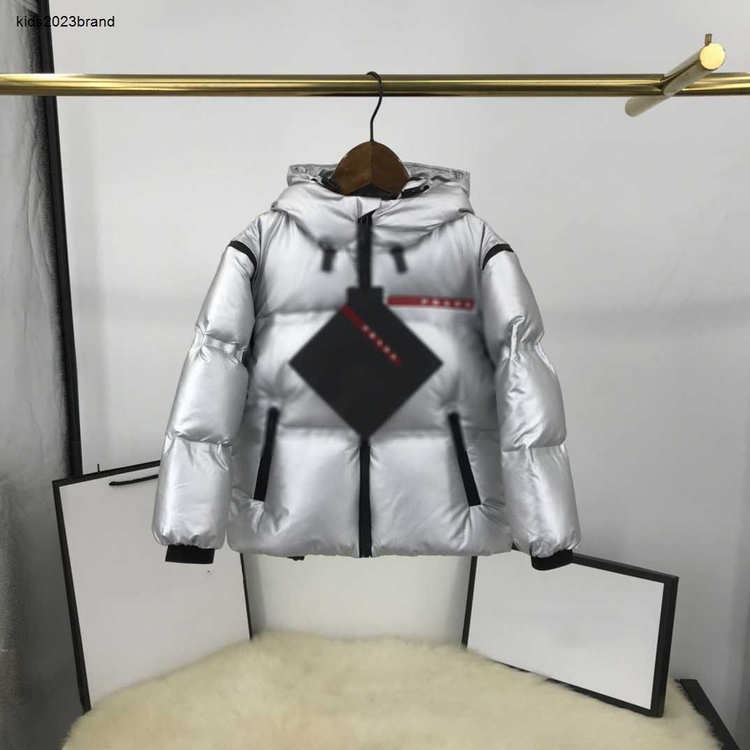 designer kids Down Jackets Removable sleeve design Baby Winter clothing Size 110-160 CM Zipper pocket hooded Outwear Aug16-image-896279433