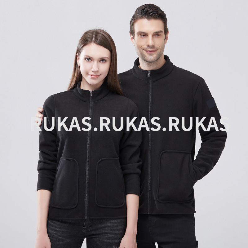 Fashion outdoor coat couple fleece casual coat women's fleece thickened cardigan hoodie double-sided fleece coat men's fleece stone jac