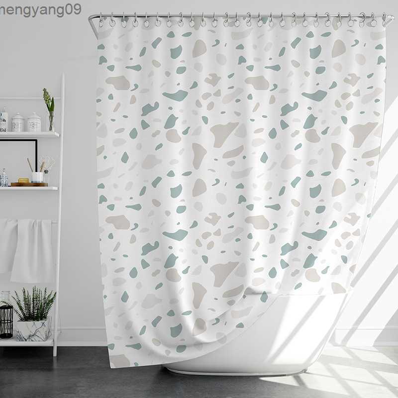 Shower Curtains Shower Curtain Mall Stone Print Modern Bathroom Bathtub Waterproof Shower Curtain Large Wide Shower Cover L260524-image-898124602