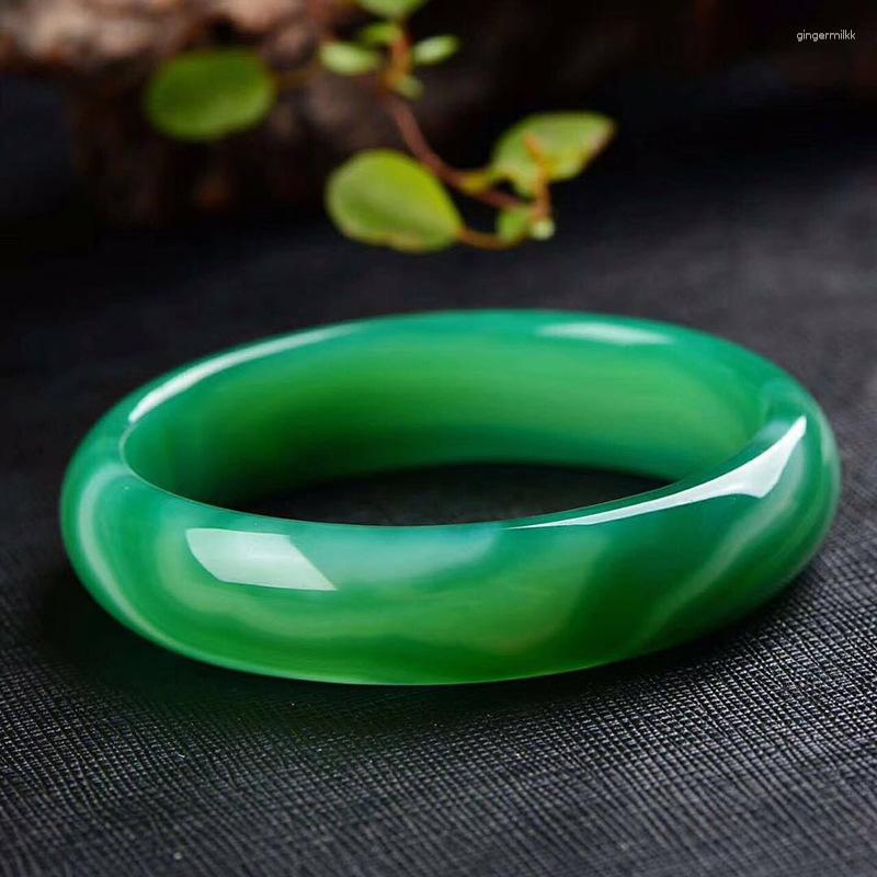 Bangle Genuine Natural Green Jade Bracelet Charm Jewellery Fashion Accessories Hand-carved Lucky Amulet Gifts For Women And Men-image-896672299