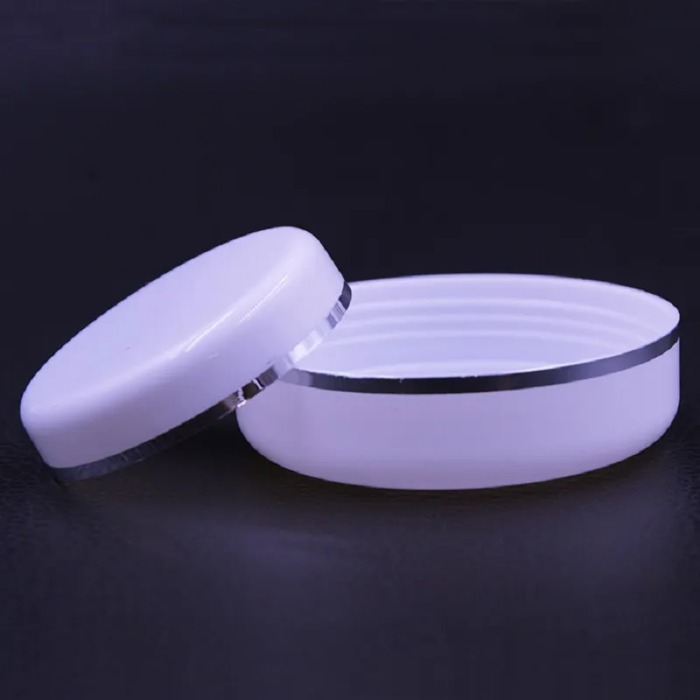 Empty Cream Bottles PP BPA Free Round Jars Bottle Cosmetic Face Cream Lotion Sub-Bottles with White inner cover