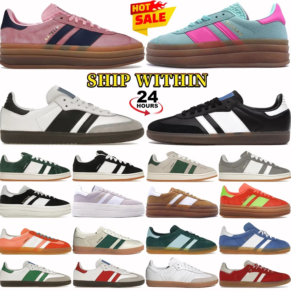 Zapatos de diseñador Zapatos casuales Plataforma Negrita Resplandor Pulso Menta Núcleo Negro Blanco Solar Super Pop Rosa Casi Amarillo Hombres Mujeres Campus Zapatillas deportivas