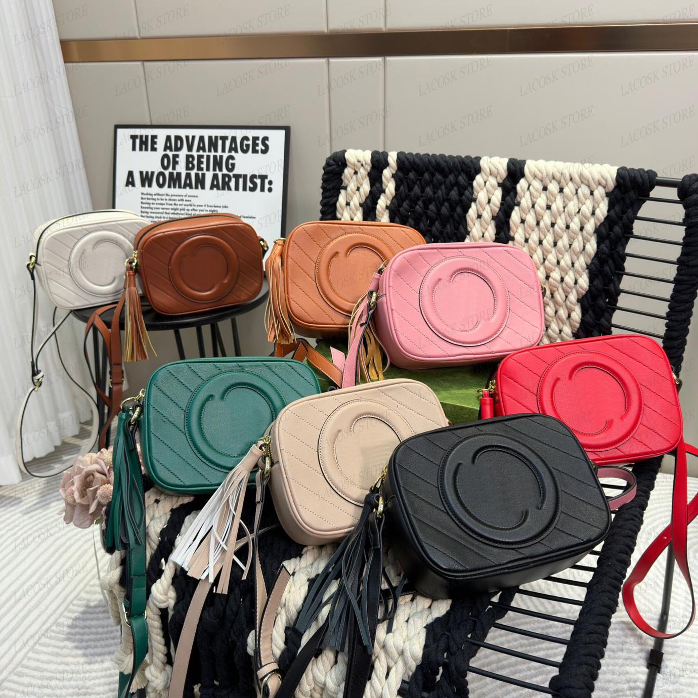 Blondie Designer Bags Womens Camera Crossbody Soft Genuine Leather Handbags Men Shoulder Purse Tassel Classic Letter with Box-image-897135884
