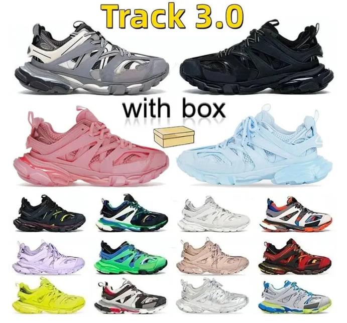 Paris Fashion shoe Triple sneaker Women Shoes grey white black green Sneakers for Men Spring chaussures Navy Blue Casual Daddy Shoes-image-897154419