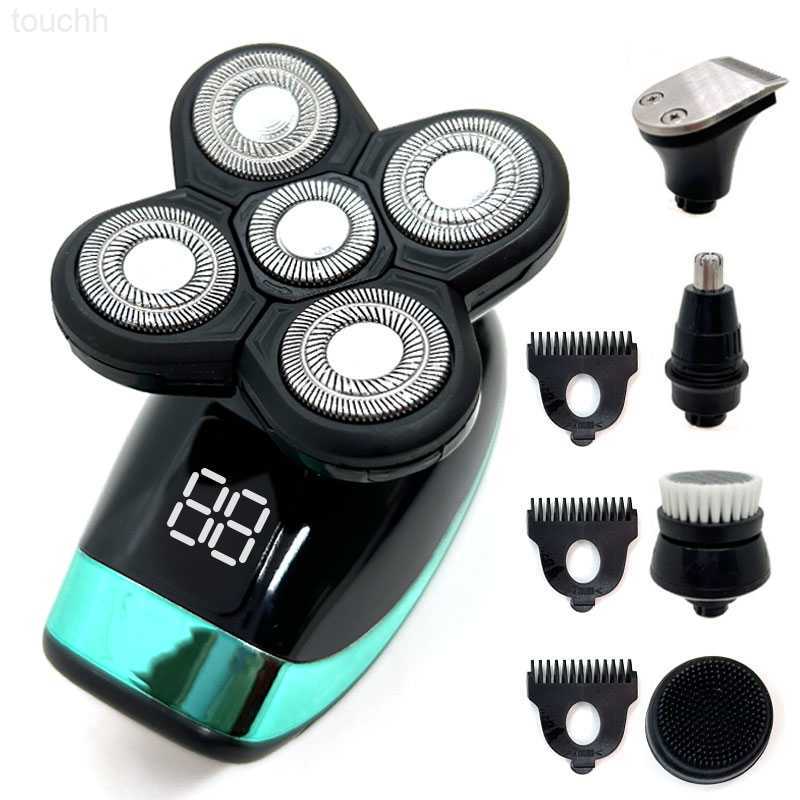 5 IN 1 Electric Razor Electric Shaver Rechargeable Shaving Machine for Men Beard Razor Wet-Dry Dual Use Waterproof Fast Charging L230823-image-897364198