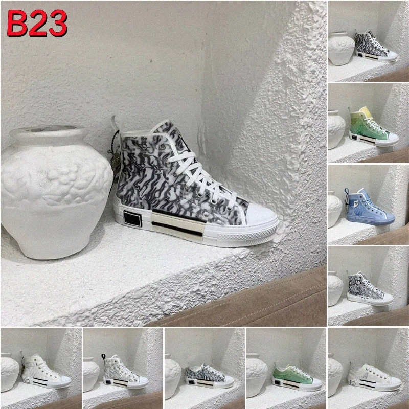 Designer Casual Shoes B23 Oblique Technology Trainers Men Women Fashion Breathable transparent printing luxury high-top diors Outdoor3SxJ#