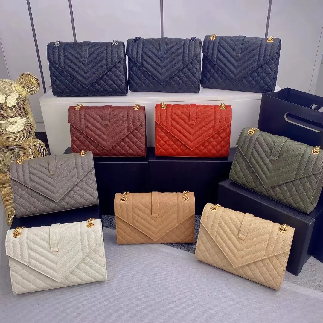 10A super original quality 24cm woc Real Leather chain mini shoulder bag classic envelope cowhide women handbags ladies Clutch tote luxurys desig-image-897361690